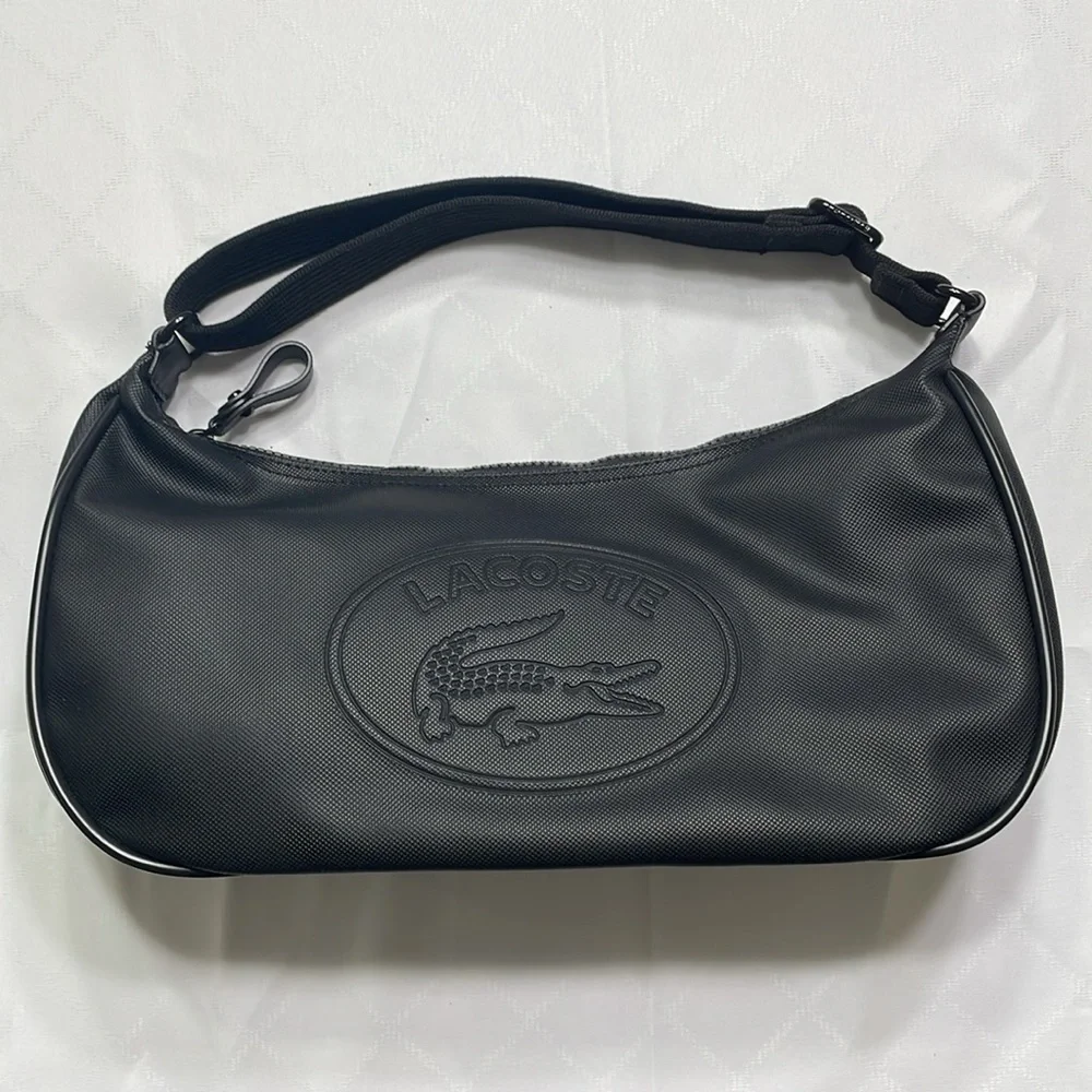 Lacoste Black Nylon Shoulder Bag